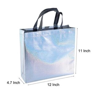 LOOKSGO 6 Pcs Gift Bags Glossy Reusable Gift bag for Party Wedding