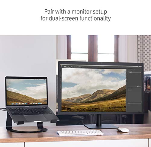 Twelve South Curve for MacBooks and Laptops | Ergonomic desktop cooling stand for home or office (matte black)