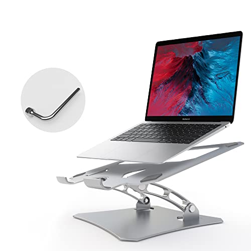 AYKLCZUU Laptop Stand, Computer Stand, Computer Stand for Laptop, Adjustable Laptop Stand, Adjustable Computer Stand, Ergonomic Laptop Stand, Laptop Computer Stand for 10 to 17 Inch Laptops (Silver)