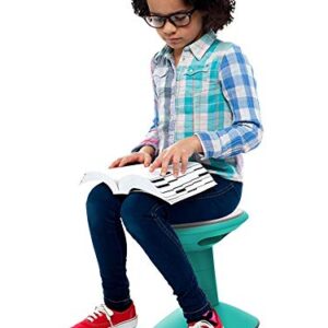 Storex Wiggle Stool – Active Flexible Seating for Classroom and Home Study, Adjustable 12-18 Inch Height, Teal (00306U01C)