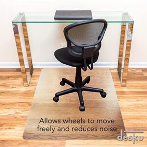 DESKU Office Desk Chair Mat – PVC Mat for Hard Floor Protection, Clear, 46 Inches x 60 Inches, Made in The USA, Home Office Supplies