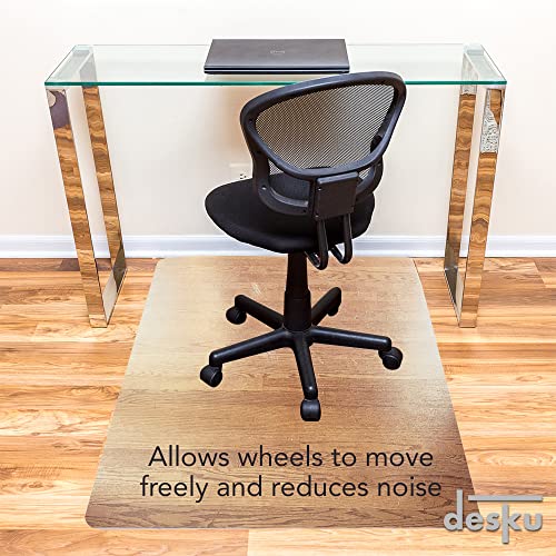 DESKU Office Desk Chair Mat – PVC Mat for Hard Floor Protection, Clear, 46 Inches x 60 Inches, Made in The USA, Home Office Supplies