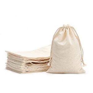 Tendwarm 20 Pieces 4x6 Inches Cotton Drawstring Bags Reusable Muslin Sachet Bag for Party Wedding Storage Home Supplies