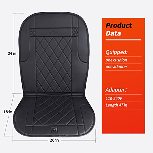 KINGLETING Heated Seat Cushion with Pressure-Sensitive Switch,Heat Seat Cover for Home, Office Chair and More