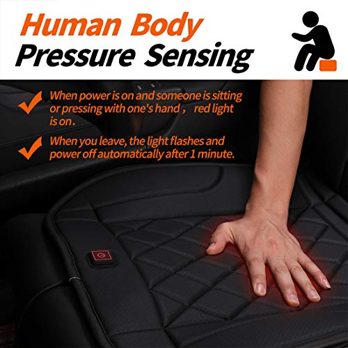 KINGLETING Heated Seat Cushion with Pressure-Sensitive Switch,Heat Seat Cover for Home, Office Chair and More