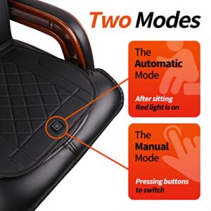 KINGLETING Heated Seat Cushion with Pressure-Sensitive Switch,Heat Seat Cover for Home, Office Chair and More