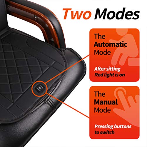 KINGLETING Heated Seat Cushion with Pressure-Sensitive Switch,Heat Seat Cover for Home, Office Chair and More