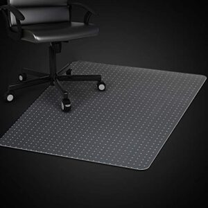 azadx clear office chair mat for low, standard and no pile carpeted floors, plastic computer desk chair mat on carpet for easy rolling, durable carpet protector mat (36 x 48” rectangle)