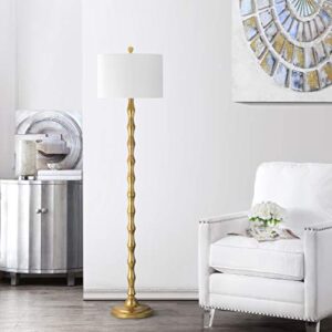 SAFAVIEH Lighting Collection Aurelia Farmhouse Antique Gold 64-inch Living Room Bedroom Home Office Standing Floor Lamp (LED Bulb Included)