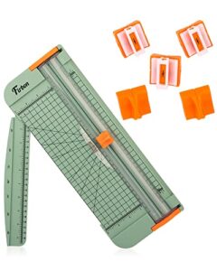 firbon morandi a4 paper cutter bundle with 5pcs refill blades, 12 inch paper trimmer with side ruler for scrapbooking, craft, coupon, label, cardstock