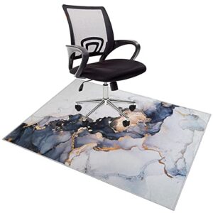 anidaroel office chair mat for hardwood floor, 36″x48″ chair rugs floor protectors, desk chair mat for rolling chair, computer chair mat with anti-slip, low pile carpet mats for home office