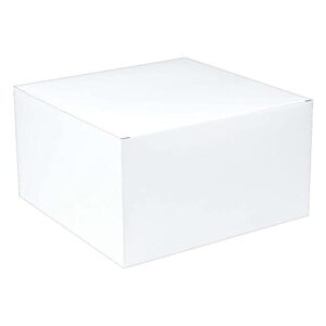 amscan white gift box – 9″ x 9″, 1 pc