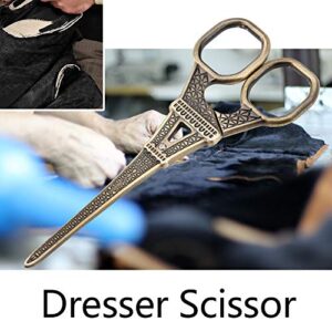 Stainless Steel Scissors DIY Fashionable Eiffel Tower Shape Sewing Shears Art Work Dresser Embroidery Tool Scissor(bronze)