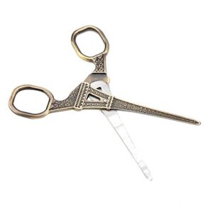 Stainless Steel Scissors DIY Fashionable Eiffel Tower Shape Sewing Shears Art Work Dresser Embroidery Tool Scissor(bronze)