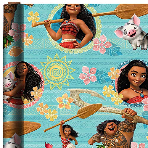 MOANA THEME GIFT WRAPPING PAPER 20 sq ft.(1 Roll)