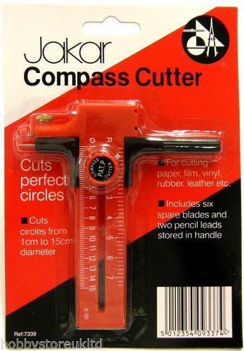 Jakar Compass Circle Cutter Cuts Perfect Circles for Paper Vinyl Rubber Leather