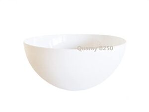 quaray 10 inch plastic bowl lamp shade for torchiere floor lamp, white, b250