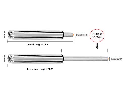 Nazalus Stroke 8'' Gas Lift Cylinder Replacement Pneumatic Chair Part Heavy Duty Steel Case Universal Size Height Extension for Office Stool Chair