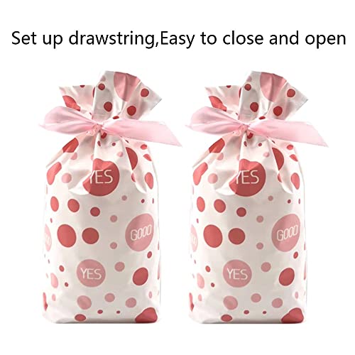 DKAOVH Plastic Drawstring Gift Bags, Candy Bags, Treat Bags, Cookie Bags, Party Favor Gift Wrapping(30 Pack)