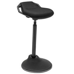 songmics standing desk chair, adjustable ergonomic standing stool, 23.6-33.3 inches, swivel sitting balance chair, anti-slip bottom pad, black uosc02bk