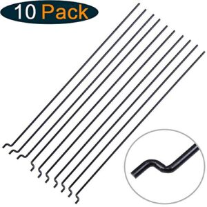 hobbypark Φ1.2mm x l120mm steel z style pull / push rods parts for rc airplane plane boat replacement (pack of 10)