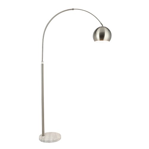 VONLUCE Modern Arc Floor Lamp with 360° Rotatable Hanging Shade, Adjustable Nickel Standing Reading Light with Marble Base, Contemporary Arch Metal Pole Task Lamp for Living Room Couch Sofa, 70 Inch