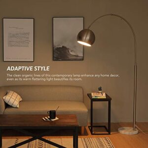 VONLUCE Modern Arc Floor Lamp with 360° Rotatable Hanging Shade, Adjustable Nickel Standing Reading Light with Marble Base, Contemporary Arch Metal Pole Task Lamp for Living Room Couch Sofa, 70 Inch