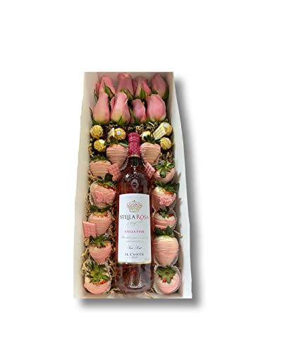 12-Pack 20" x 7" x 4" Bakery Box with Window, Rose and Wine Box, Box for Strawberries and Treats, Valentines Day Gift Box (WHITE)