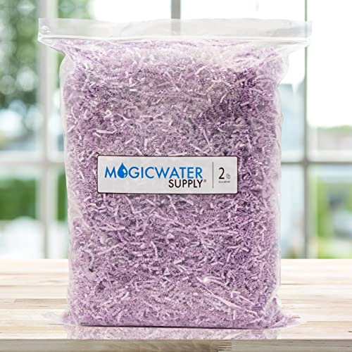 Crinkle Cut Paper Shred Filler (2 LB) for Gift Wrapping & Basket Filling - Lavender | MagicWater Supply