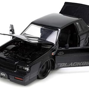 1987 Grand National Black Metallic Blackbird Bigtime Muscle Series 1/24 Diecast Model Car by Jada 34199