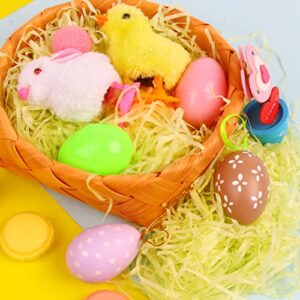 LOMIMOS 120g/4.23oz Easter Colorful Grass Raffia Cut Paper Confetti Shred Filler,for Gift Wrapping DIY Basket Box Filling Party Decoration(6 Colors)