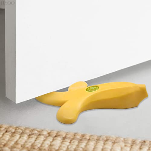 Banana Door Draft Stopper Wedge - Novelty Funny Door Stops Fruit-Shaped Cute Door Stop - Door Wedge Stopper - Rubber Banana Door Stoppers for Bottom of Door Stoppers Floor for Home, Office or Hotel