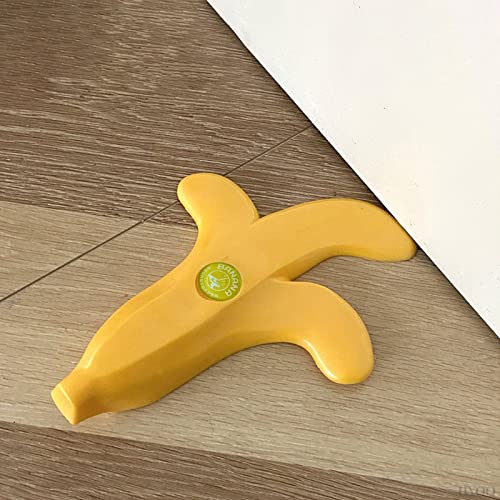 Banana Door Draft Stopper Wedge - Novelty Funny Door Stops Fruit-Shaped Cute Door Stop - Door Wedge Stopper - Rubber Banana Door Stoppers for Bottom of Door Stoppers Floor for Home, Office or Hotel