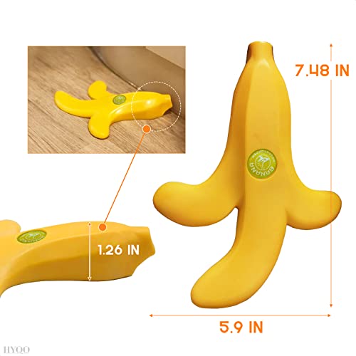 Banana Door Draft Stopper Wedge - Novelty Funny Door Stops Fruit-Shaped Cute Door Stop - Door Wedge Stopper - Rubber Banana Door Stoppers for Bottom of Door Stoppers Floor for Home, Office or Hotel