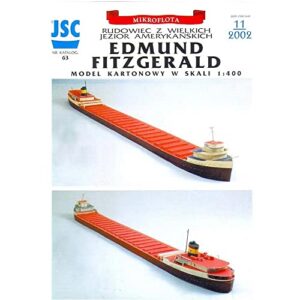 TECKEEN 1/400 Scale Paper Ship Model Alloy Fighter Military Model Diecast Plane Model for Collection SS Edmund Fitzgerald Ore Carrier Ship