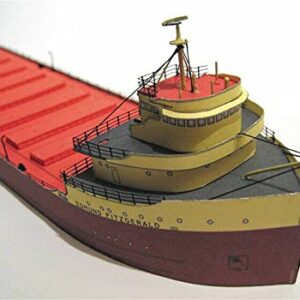 TECKEEN 1/400 Scale Paper Ship Model Alloy Fighter Military Model Diecast Plane Model for Collection SS Edmund Fitzgerald Ore Carrier Ship