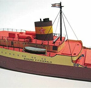 TECKEEN 1/400 Scale Paper Ship Model Alloy Fighter Military Model Diecast Plane Model for Collection SS Edmund Fitzgerald Ore Carrier Ship