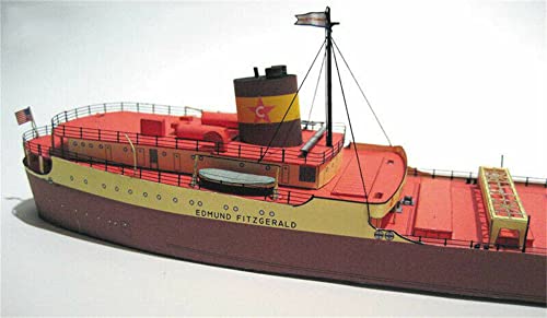 TECKEEN 1/400 Scale Paper Ship Model Alloy Fighter Military Model Diecast Plane Model for Collection SS Edmund Fitzgerald Ore Carrier Ship