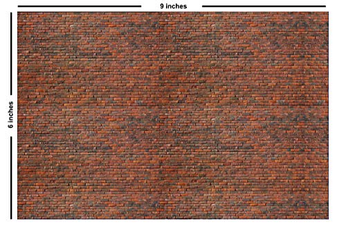 Self-Adhesive Brick Paper Scale Scenery Strips (1:43 O Scale 10 Count)