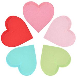 lystaii 250pcs heart shape paper valentine heart confetti blank paper tags heart cutouts 5 color gift tags for party favors wedding decorations baby showers thank you card christmas cards (5 color-b)
