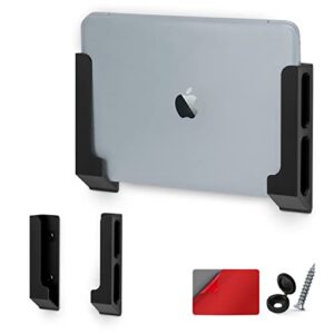brainwavz wall mount laptop holder with adhesive & screw in, 1.2″ / 31mm, for macbooks, surface, keyboards, switch, tablets & more
