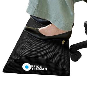 office ottoman foot rest for under desk at work, premium ergonomic footrest and foot stool for desk, excellent leg clearance & firm support