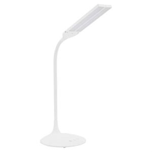 amazon basics dual head led desk lamp, 3 lighting modes with 40-minute timer and touch control – 48 leds, white