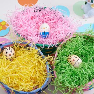 JOYIN Easter Grass 24oz (680g) 6 colors Easter Basket Filler Stuffers, Recyclable Shred Paper Grass for Easter Egg Hunt Décor, Party Favors, Classroom Event Decoration.