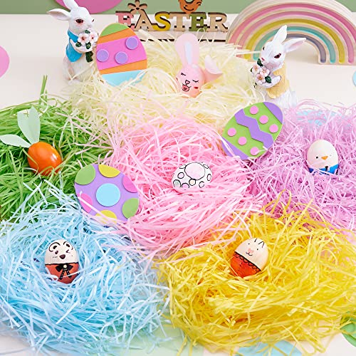 JOYIN Easter Grass 24oz (680g) 6 colors Easter Basket Filler Stuffers, Recyclable Shred Paper Grass for Easter Egg Hunt Décor, Party Favors, Classroom Event Decoration.