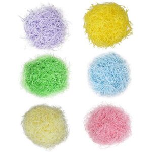 JOYIN Easter Grass 24oz (680g) 6 colors Easter Basket Filler Stuffers, Recyclable Shred Paper Grass for Easter Egg Hunt Décor, Party Favors, Classroom Event Decoration.