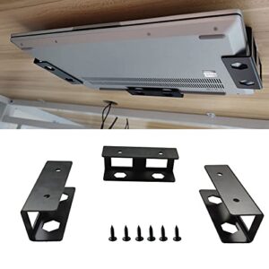piaolgyi black under desk laptop holder mount with screw,under desk laptop mount bracket,add on under table laptop/keyboard storage（3 pcs）