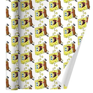 graphics & more running spongebob gift wrap wrapping paper rolls