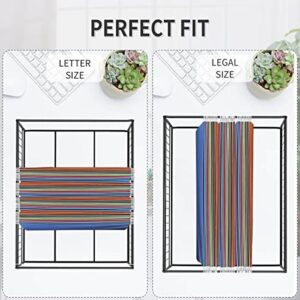 Hanging File Folder Frame Letter/Legal Size, File Cabinet Organizer,Hanging File Folders Holder, Heavy Duty Desk Filing Box Inserts for Office, Home Use,Fast Assembly, Easily Moving (Black)