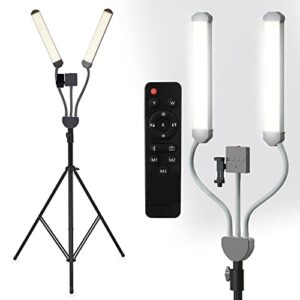Dual Arm LED Floor Lamp With 240 LED 5800K - PMU and Tattoo Light - Lash Lamp For Eyelash Extensions - Floor Lamp LED With 4 Color Lights - Craft Lights - Adjustable Floor LED Lamp - Light Craft Lamp